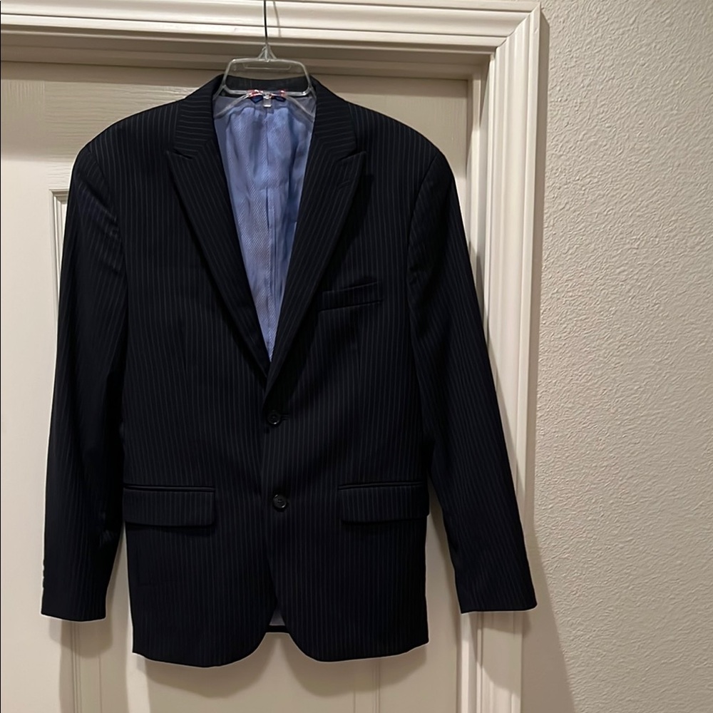 Alfani Navy Blue  Suit Slim Fit Jacket 38S with Notched Lapel